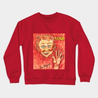 Mad (magazine) waving good bye Crewneck Sweatshirt